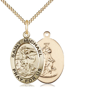 14kt Gold Filled Saint Michael the Archangel Medal Catholic Jewelry