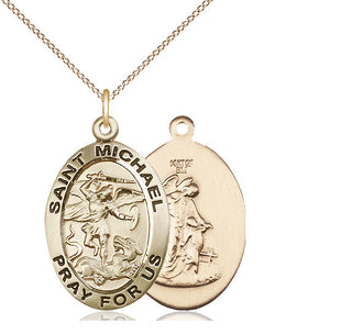 14kt Gold Filled Saint Michael the Archangel Medal Catholic Jewelry
