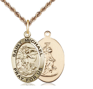 14kt Gold Filled Saint Michael the Archangel Medal Catholic Jewelry