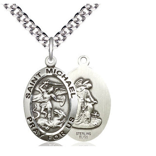 Sterling Silver Saint Michael the Archangel Medal Catholic Jewelry