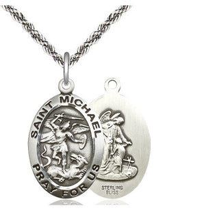 Sterling Silver Saint Michael the Archangel Medal Catholic Jewelry