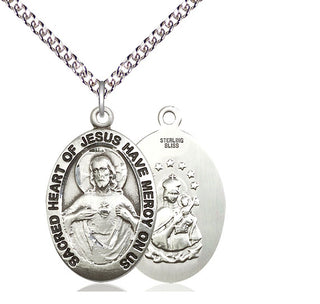 Sterling Silver Scapular Medal Catholic Jewelry