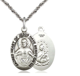 Sterling Silver Scapular Medal Catholic Jewelry