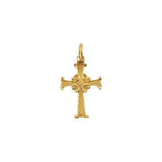 14K Yellow 14x10 mm Child's Cross Pendant