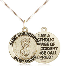 14kt Gold Filled Saint Christopher Medal Religious Jewelry