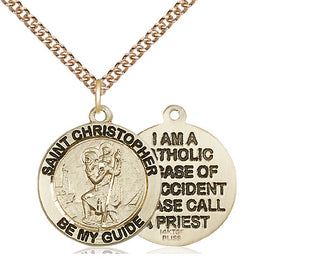 14kt Gold Filled Saint Christopher Medal Religious Jewelry