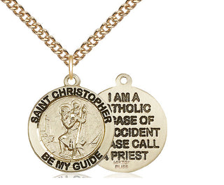 14kt Gold Filled Saint Christopher Medal Religious Jewelry
