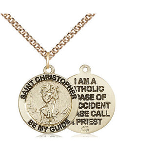 14kt Gold Saint Christopher Medal