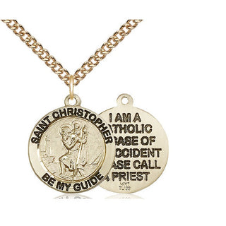 14kt Gold Saint Christopher Medal
