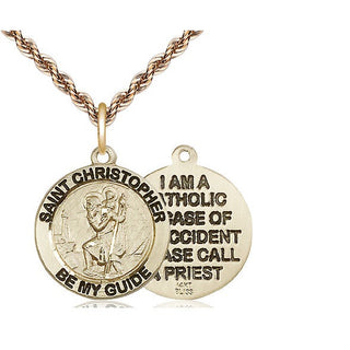 14kt Gold Saint Christopher Medal
