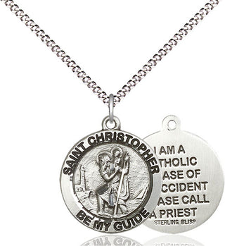 Pewter Saint Christopher Medal Religious Jewelry