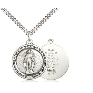 Sterling Silver Miraculous Medal Religious Jewelry