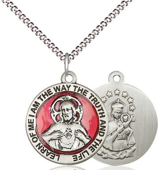 Sterling Silver Scapular Medal Religious Jewelry
