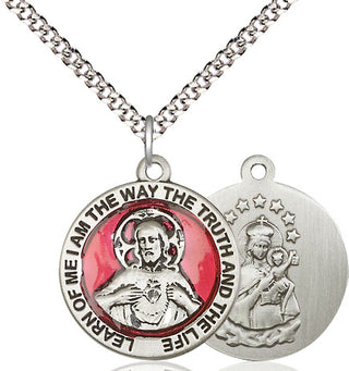 Sterling Silver Scapular Medal Religious Jewelry