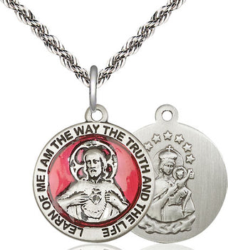 Sterling Silver Scapular Medal Religious Jewelry