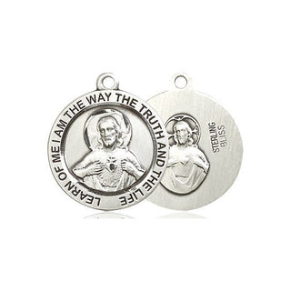 Sterling Silver Scapular Medal Religious Jewelry