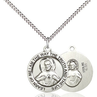 Sterling Silver Scapular Medal Religious Jewelry