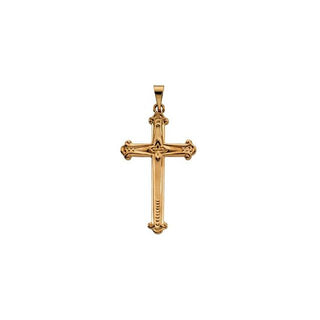 14K Yellow 27.5x16 mm Cross Pendant
