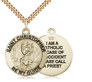 14kt Gold Filled Saint Christopher Medal Catholic Jewelry