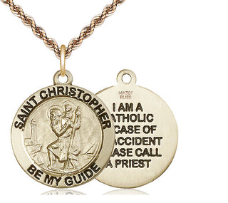 14kt Gold Filled Saint Christopher Medal Catholic Jewelry