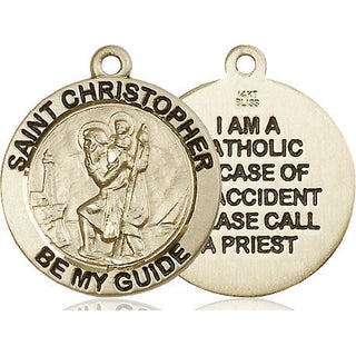 14kt Gold Saint Christopher Medal