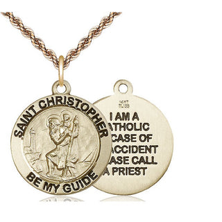 14kt Gold Saint Christopher Medal