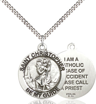 Pewter Saint Christopher Medal Catholic Jewelry