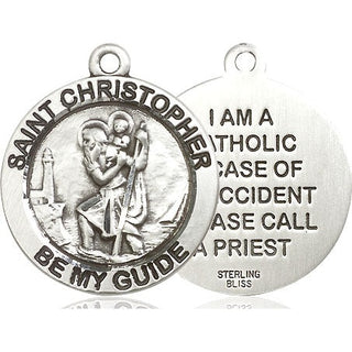 Sterling Silver Saint Christopher Medal Catholic Jewelry