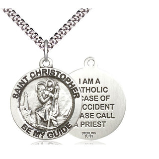 Sterling Silver Saint Christopher Medal Catholic Jewelry
