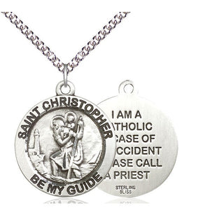 Sterling Silver Saint Christopher Medal Catholic Jewelry