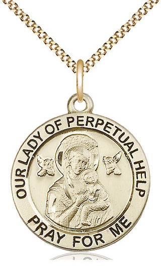 14kt Gold Filled Our Lady of Perpetual Help Medal | Large | Engravable