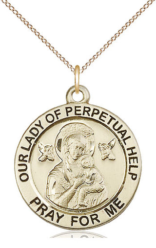 14kt Gold Filled Our Lady of Perpetual Help Medal | Large | Engravable
