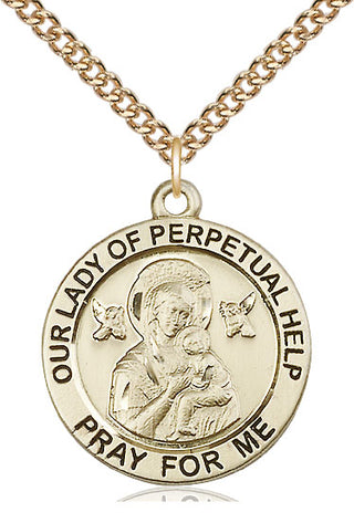 14kt Gold Filled Our Lady of Perpetual Help Medal | Large | Engravable