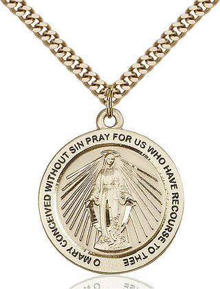 14kt Gold Filled Miraculous Medal Catholic Jewelry