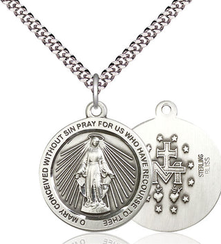 Pewter Miraculous Medal Catholic Jewelry