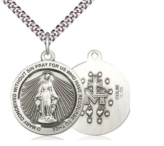 Sterling Silver Miraculous Medal Catholic Jewelry