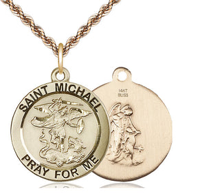 14kt Gold Saint Michael the Archangel Medal