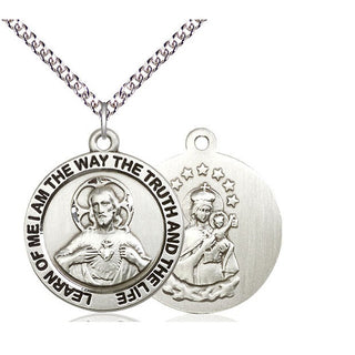 Sterling Silver Scapular Medal Catholic Jewelry