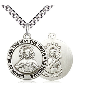 Sterling Silver Scapular Medal Catholic Jewelry