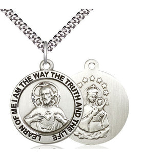 Sterling Silver Scapular Medal Catholic Jewelry