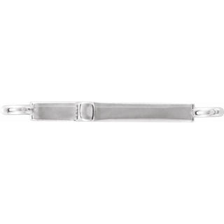 Platinum Off-Center Sideways Cross Necklace Center 