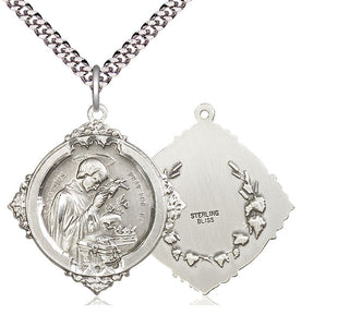 Sterling Silver Saint Aloysius Pendant Necklace