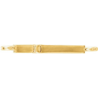14K Yellow Off-Center Sideways Cross Necklace Center 