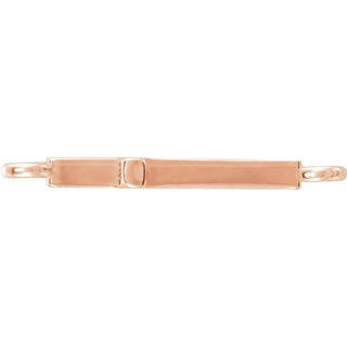 14K Rose Off-Center Sideways Cross Necklace Center 