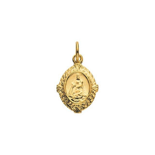 14K Yellow 12x9 mm Caridad del Cobre Medal