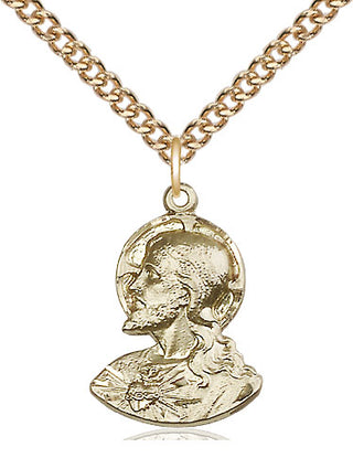 14kt Gold Filled Head of Christ Medal Religious Jewelry