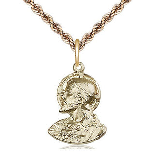 14kt Gold Filled Head of Christ Medal Religious Jewelry