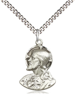 Sterling Silver Head of Christ Medal Religious Jewelry
