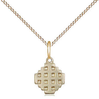 14kt Gold Jerusalem Cross Medal
