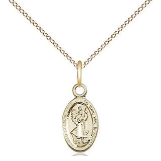 14kt Gold Saint Christopher Medal | Engravable
